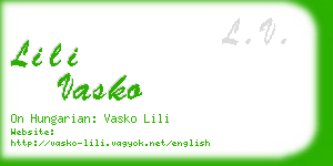 lili vasko business card